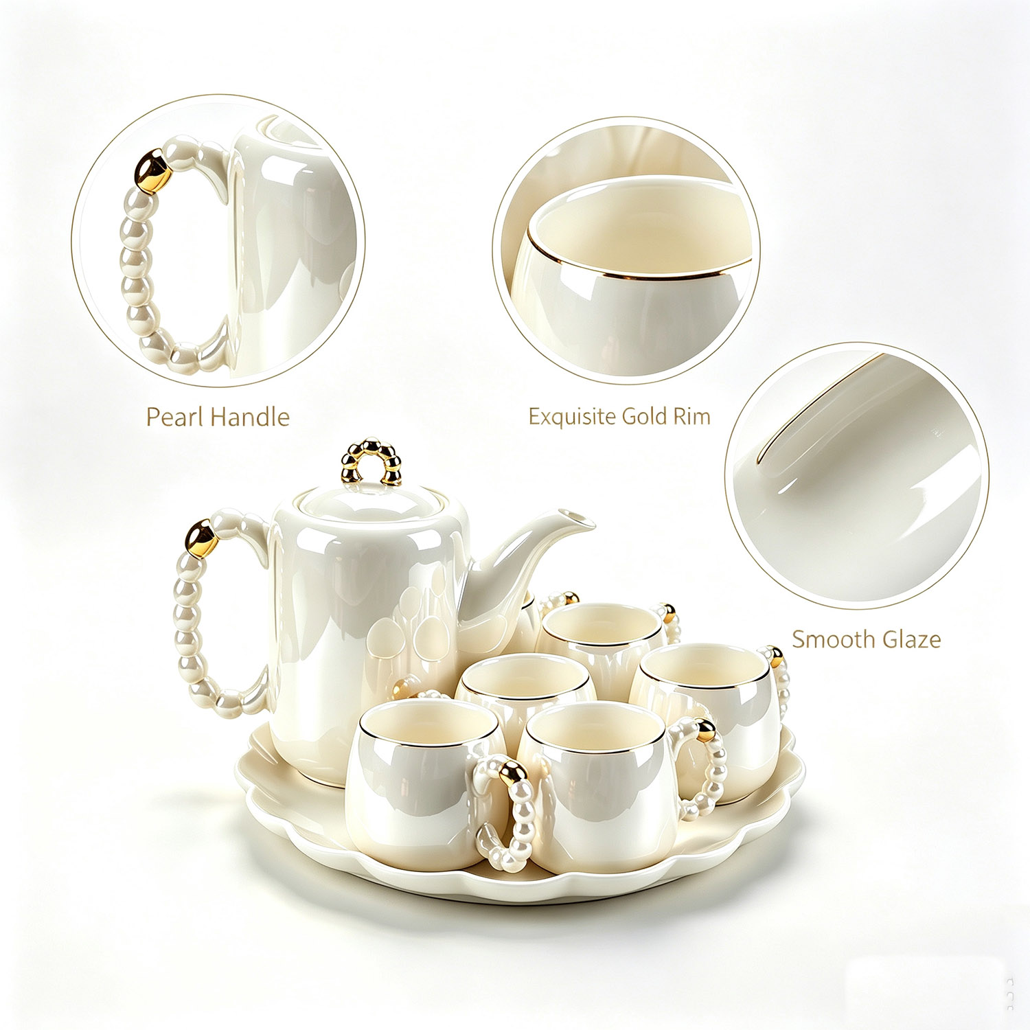 Set da tè in ceramica bianca c - Home Cooking Recipes recensione e prezzo